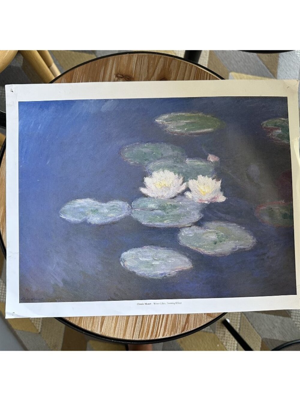 Monet Art Print Water Lilies Evening Edition 12 x 15 Garden Pond